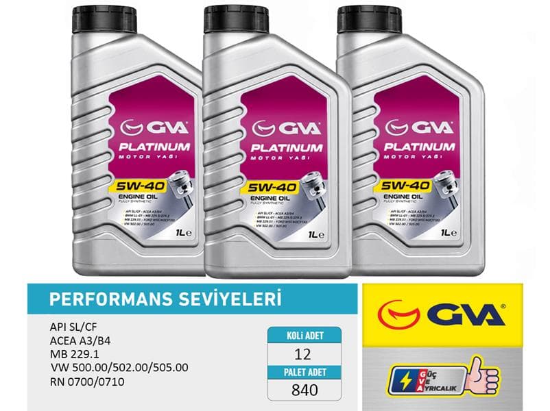 Motor Yağı 5W40 1 LT Platinum Tam Sentetik Api SL/CF