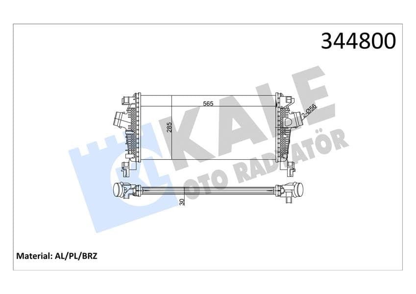 Turbo Radyatörü İntercooler Astra J-Cruze J305 Al/pl/brz 565x280x30