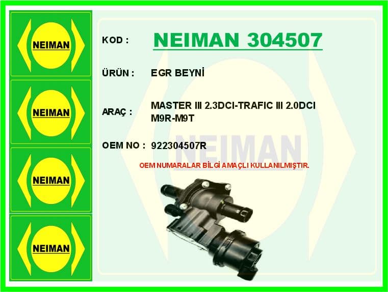 Egr Beyni Master III 2.3DCI-Trafic III 2.0DCI M9R-M9T