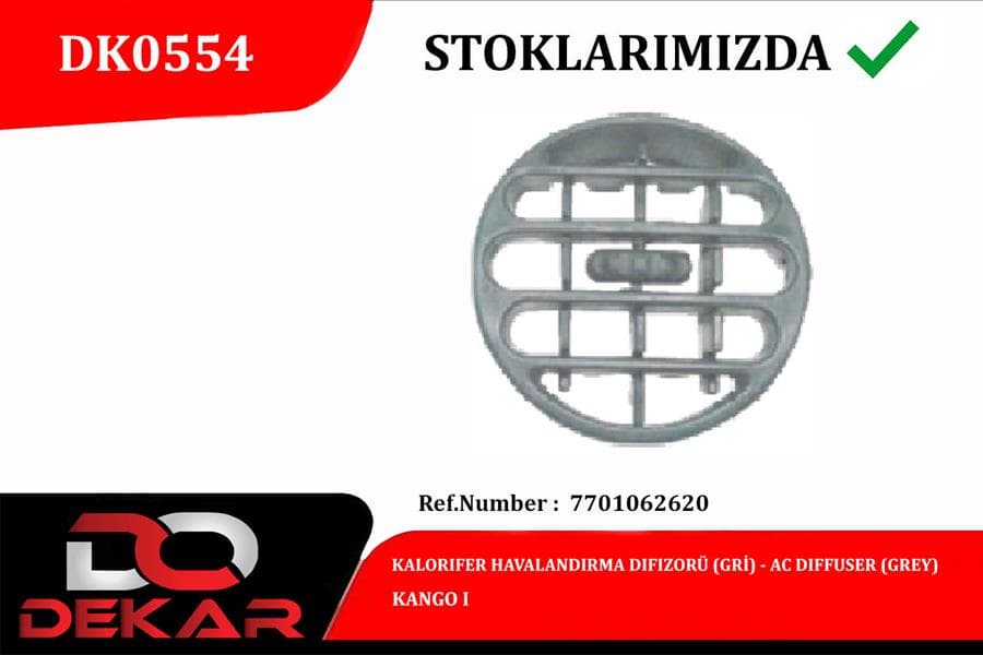 Kalorifer Havalandirma Difizor Gri Kango I