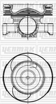Motor Piston Segman STD 76.00mm Megane IV 16> Clio V 19> Captur II 20> Express 21> Duster II 17> Dokker 17> Qashqai II 18> Juke 14>19 Mercedes W177. W176. X118. X156 1.5dCi K9K Euro 6