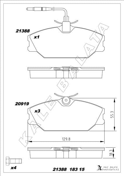 Ön Fren Aynasi Clio IV 12> Clio V 19> Symbol III 14> Dacia Logan II 12> 258x22.2 4 Delik Havalandi Rmali