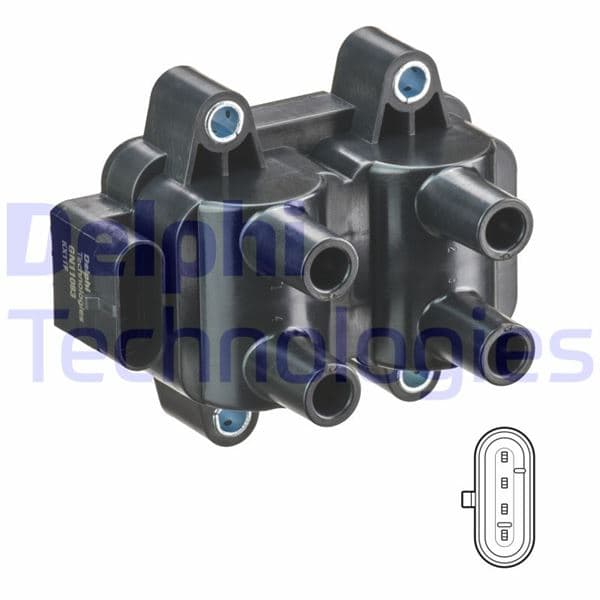 Ateşleme Bobini Çiftli Renault Kangoo 01> Clio I-II-III 92>05 Megane I 96> Scenic 96>TWINGO 96> Log An 06>1.2 1.4 1.6 D4F K7J-K7M