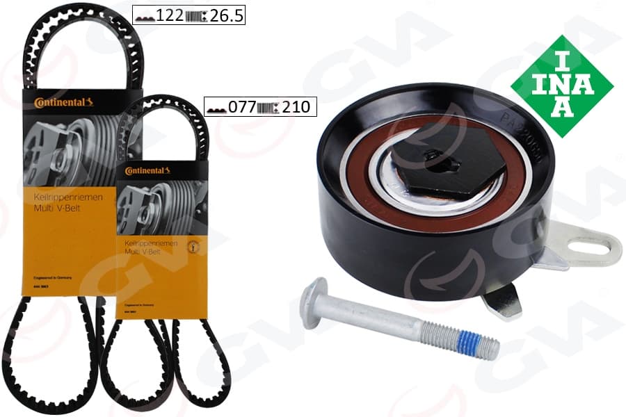 Triger Seti 122x26.5-077x210 Transporter T4 2.4D 90-03 Aja K065323XS 2 Kayış 1 Gergi