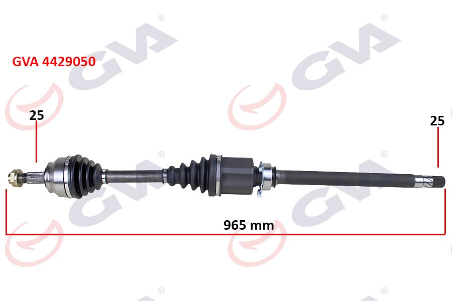 Komple Aks Sağ Milli Doblo 1.6 MJT At/mt 10- 965.5mm