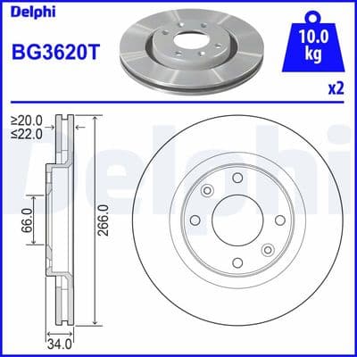 Ön Fren Aynasi Corsa F-301-307-206-207-Partner-Berlingo-C-Elysee-C2-C3 02 >C5-C4 266x22x4DLxHAVALI Crossland X-DS3-2008-1007-208 4249.G1-4246.W1-4246.W7-4246.W7
