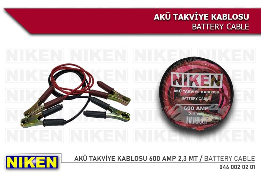 Akü Takviye Kablosu 600 Amp 2.3 MT