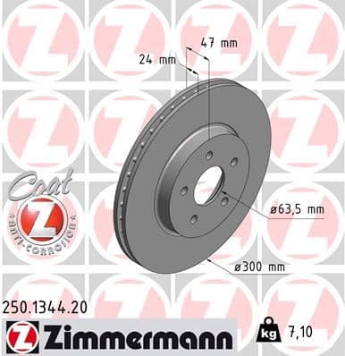 Ön Fren Disk Aynasi Mondeo III 00>07 Jaguar X Type 01>09 Olcu 300 24 5 Bijon