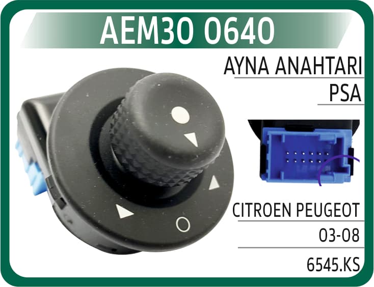 Ayna Ayar Kumanda Düğmesi Peugeot Partner Tepe-P1007-Citroen Berlingo III 08> C2 03>12 C3 03>