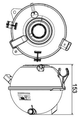 Radyatör Yedek Su Deposu VW-Skoda-Seat-Audi 04> GOLF5-GOLF6-Jetta-Passat-Caddy-A3-Leon-Tiguan Tiguan-Touran-A3-Q3