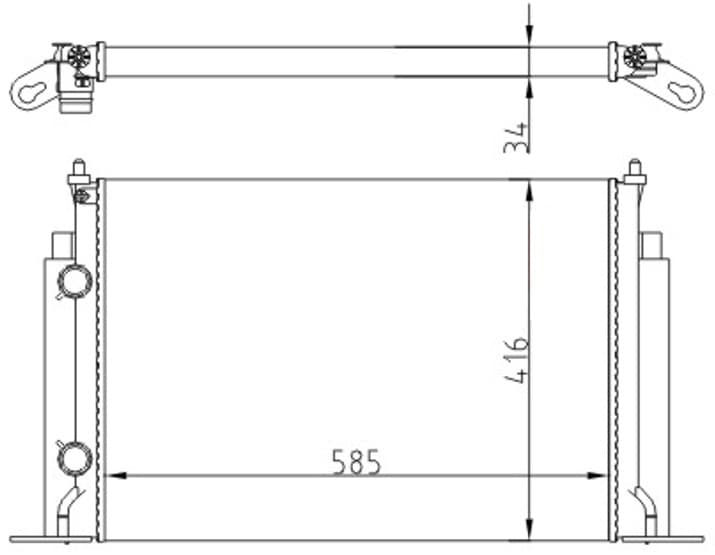 Radyatör Mechanical MT 585 416 34 Stilo 1.9D 2001 61885A
