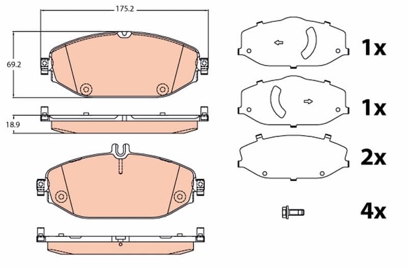Fren Balatası Ön Mercedes W205 S205 C205 A205 C257 W213 S213 A238 C238
