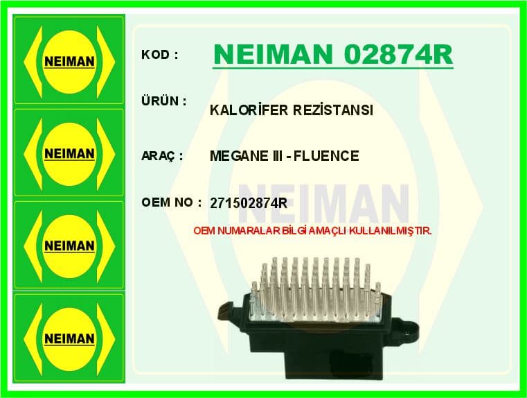 Kalorifer Rezistansi Megane III - Fluence