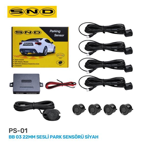 BB 03 22MM Sesli Park Sensörü Siyah