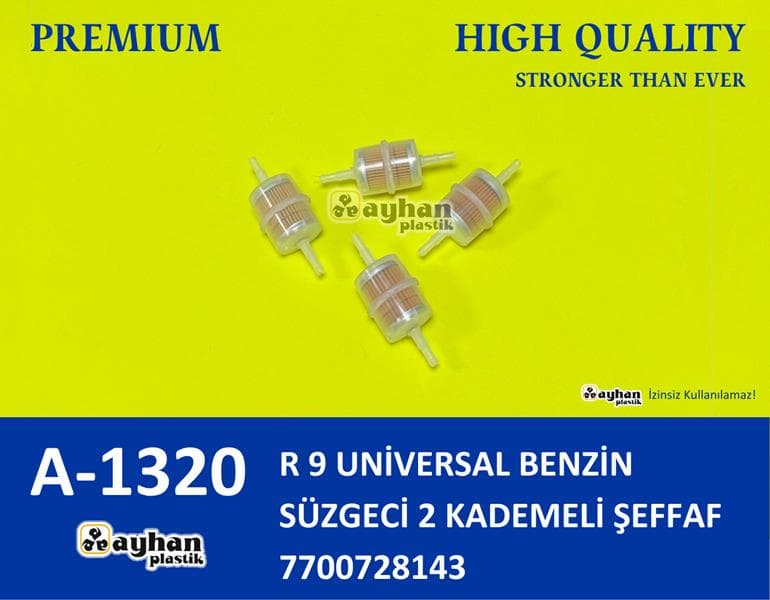 Şeffaf Benzin Ara Filtre Küçük Tip Üniversal