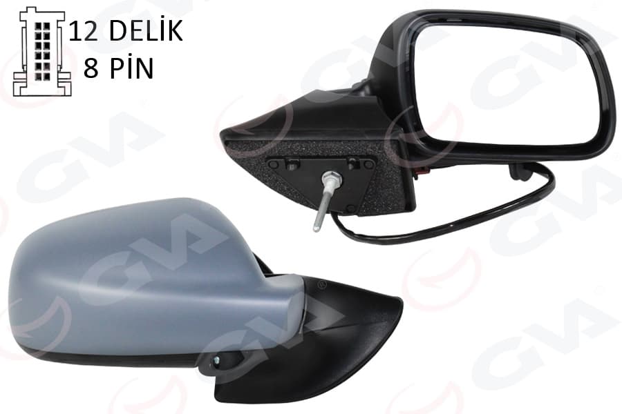 Diş Dikiz Aynasi Sağ Elektrikli İsitmali Katlanir Astarli Sensörlü Peugeot P407 2004>