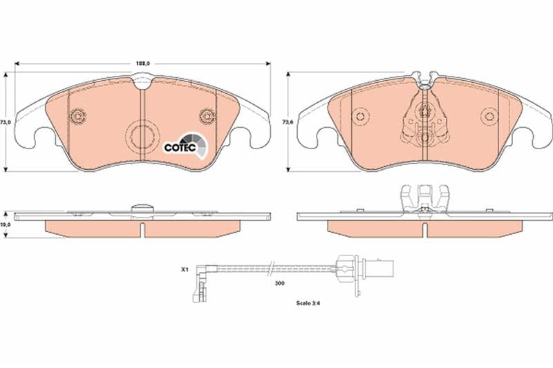 Ön Balata Fişli Audi A4-A5-A6-A7-Q5 2008 >