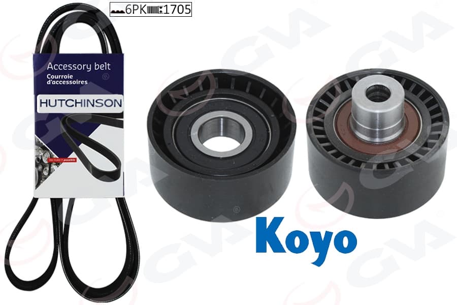 Alternatör Gergi Kiti Kütüksüz P206-Xsara 1.4HDİ-P407-Berlingo-C5- 1.6 HDi Klimali K026PK1708