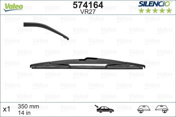 Silecek Silencio 35cm x1 VM27 Arka P106/P206/SAXO/XANTIA