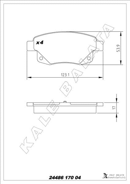 Arka Fren Balatası Transit V347-V348 06>11 Fissiz