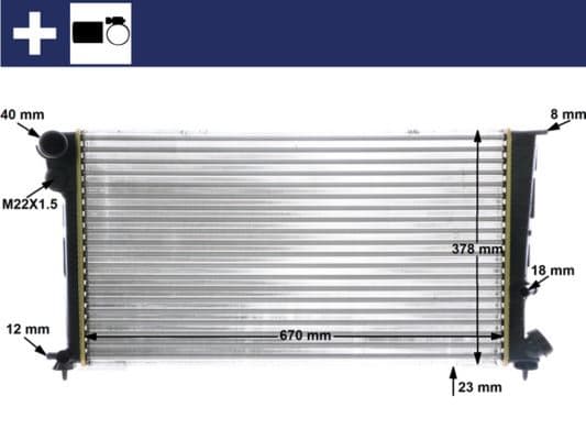 Radyatör 306 II-Partner-Xsara Berlingo 1.9D Ac Mek 670x377x34