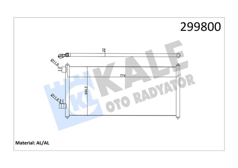 Klima Radyatörü Connect 02>14 1.8 TDCi 75-90-110PS