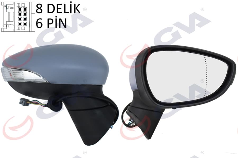 Ayna Kapağı Sağ Ford Fiesta 08>