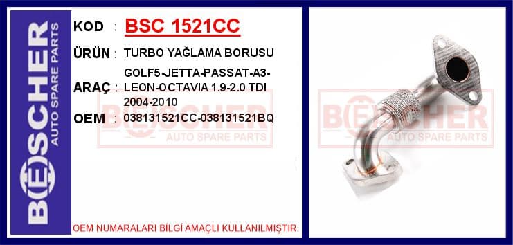 Egr Borusu GOLF5-Jetta-Passat-A3-Leon-Octavia 1.9-2.0 TDI 2004-2010