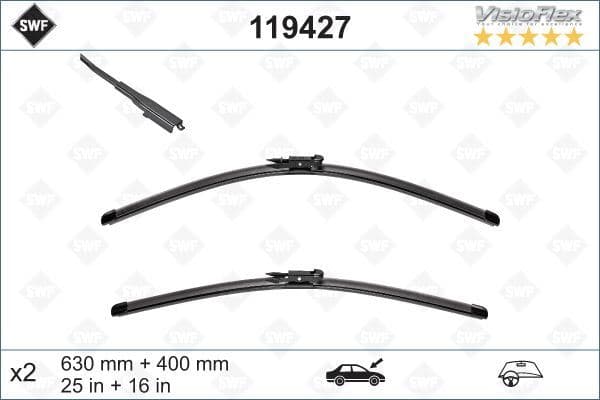 Silecek Supurgesi Takımı 600mm / 400mm BMW E92 E93 SWF