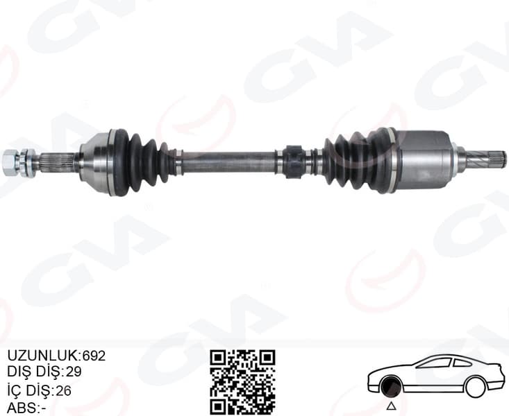 Komple Aks Sol Nissan Qashqai 1.5L K9K J10 06-13 Manuel Vites