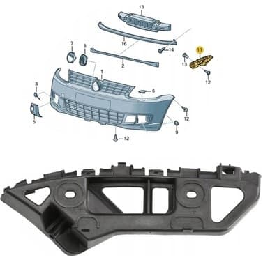 Tampon Braketi Ön Sol Caddy 2011-2015