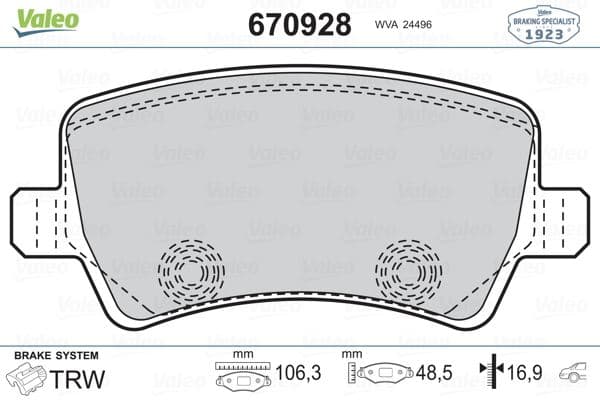 Fren Balatası Arka Ford S-Max 09> Galaxy III 06> . Volvo S60 10> S80 06> V60 V70 06> XC60 08> XC70 0 6> . Land Rover Freelander II L359 Range Rover Evoque L538