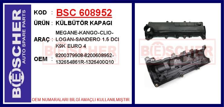 Külbütör Kapağı Renault Clio-Symbol Joy-Kangoo-Megane II 1.5 dCi Euro 4