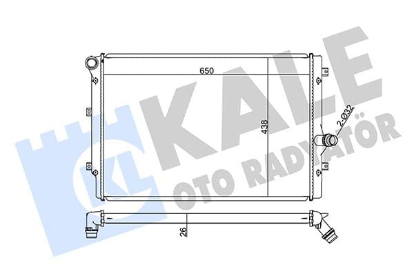 Su Radyatörü VW-Skoda-Seat-Audi-GOLF5-GOLF6-Caddy-Jetta-Passat-A3-Leon-Octavia 04> Cayb-Cayc-Cayd-B KD-BKP-Cbaa 1.6 TDI-2.0 TDI