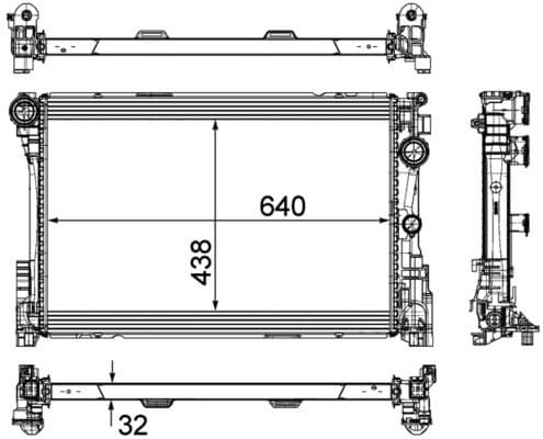 Motor Su Radyatörü Mercedes W204 S204 C204 C218 W212 C207 R172