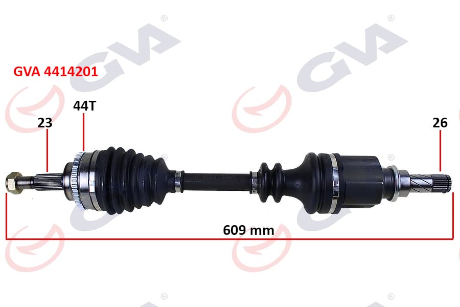 Komple Aks Sol Clio Symbol Thalia 1.5 dCi 08- Abs Li 44DİŞ 609mm