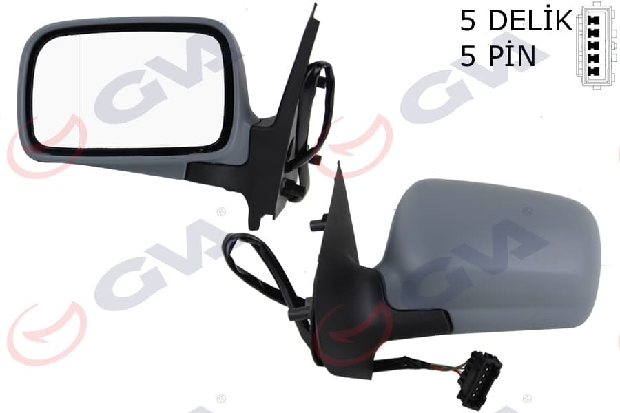 Diş Dikiz Aynasi Sol Polo Clasic 96> Elektrikli İsitmali Astarli Asferik 5 Fiş VM-184NHEL