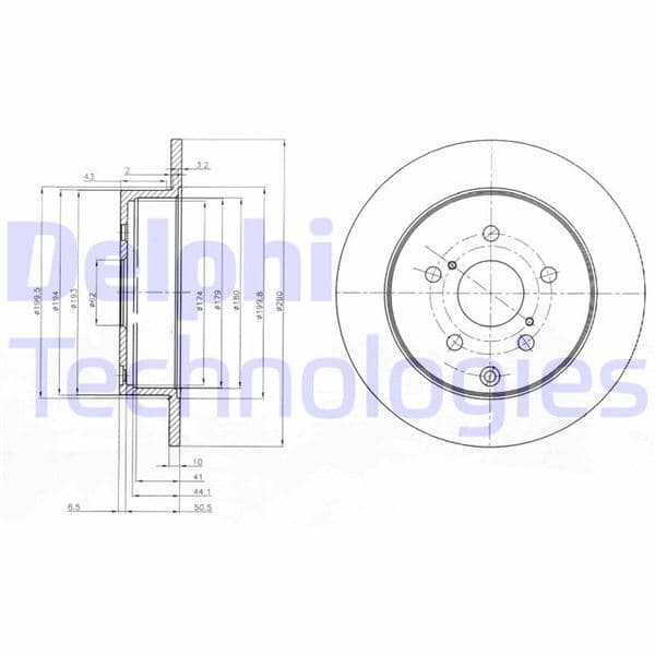 Arka Fren Diski Dolu Tip Toyota Avensis 2.0L 1AZ-Fe 1AZFSE 1CD-FTV AZT250 CDT250 03-08 / Corolla V Erso 1.6L 3ZZ-Fe ZNR10 04-09 2.2L 2ADFTV AUR10 04-09 1.8L 1ZZ-Fe ZNR11 04-> 290 Çap X 5 Bijon - T