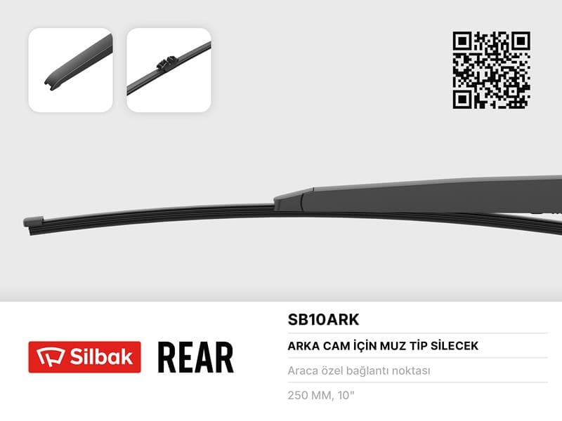 Silecek Süpürgesi 250mm Arka Muz Tipi C5 III 08> Clio IV 12>