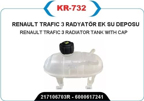 Yedek Su Deposu Genleşme Kavanozu Opel Vivaro B 14> Renault Trafic III 14> Opel Vivaro B 14<19 1. 6dCi R9M Kapaklı