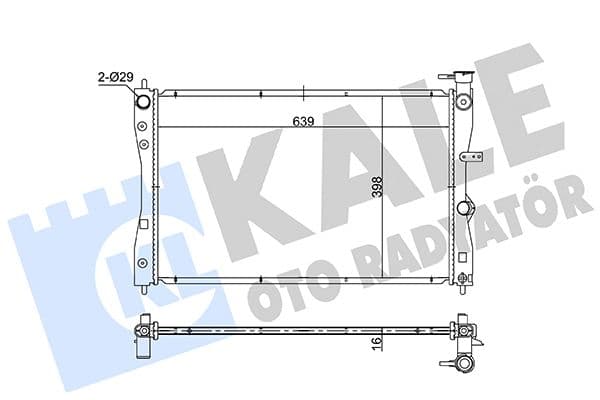 Su Radyatörü Mitsubishi Colt VI Colt CZC VI 1.1 1.3 1.5 04<12 - Smart Forfour 1.1 1.3 05<06 MT BR Azing 639X398X16