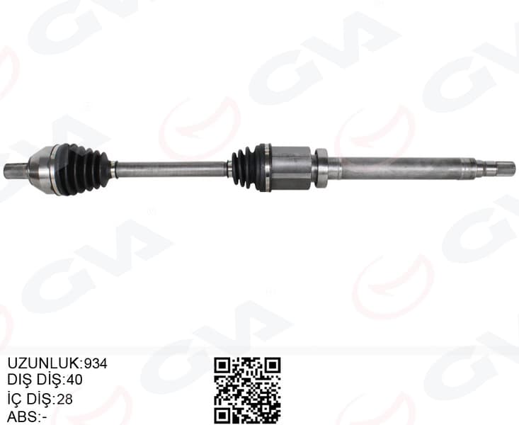 Ön Aks Komple Sağ Sağ S60 II Volvo 1.6 D2 10>15 S80 II 1.6D 10> V60 Volvo 1.6 10>15 V70 III Volvo 1.6 D2 07>15 6 Vitesli Otomatik Şanzıman İçin Uzunluk 934mm 57 Teker Tarafli Dis 40