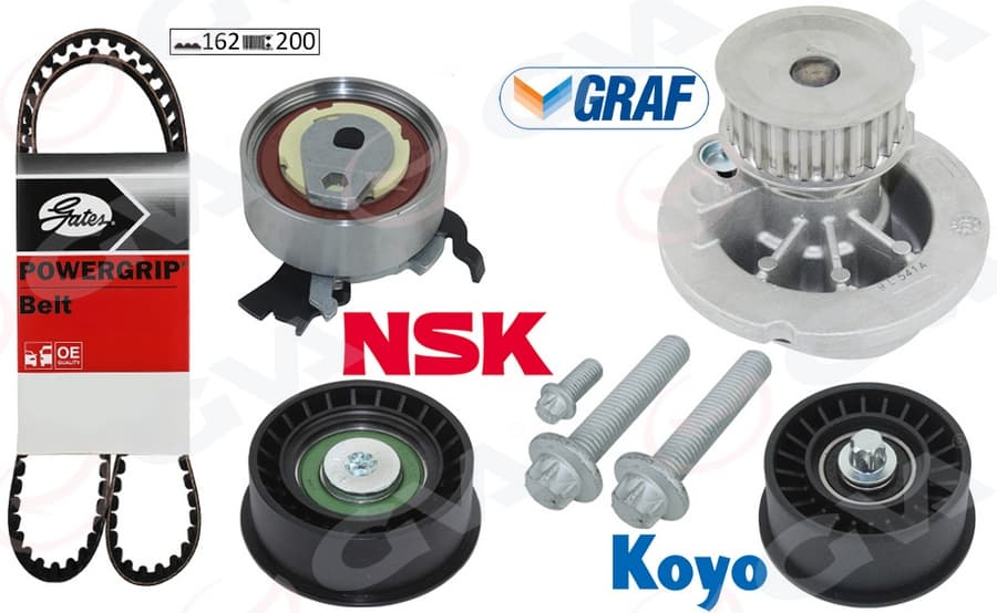 Devirdaimli Eksantrik Gergi Kiti Astra G-Corsa C-Vectra C-Meriva A-Zafira A 1.4-1.6-1.8 16V Z16-14XE