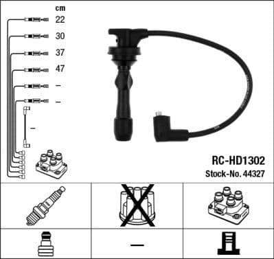 Buji Kablosu Hyundai İ10 İ20 1.2L G4LA 08 -> / Kia Rio 1.2L G4LA 11-> RC-HD1302