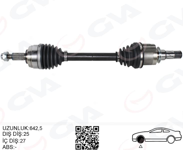 Komple Aks Sol Renault Megane IV 15> 1.3 Tce 1.5blueDci DW5-7 İleri Otomatik