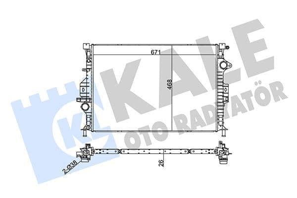 Su Radyatörü Ford Mondeo-Smax-Galaxy 07> Volvo S60-S80-XC60-XC70 07> 2.0-2.2 TDCi Otomatik Şanzıman