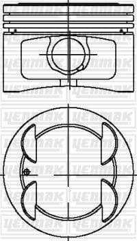Motor Piston Segman STD 86.40MM Palio-Siena-Marea 1.6 16V