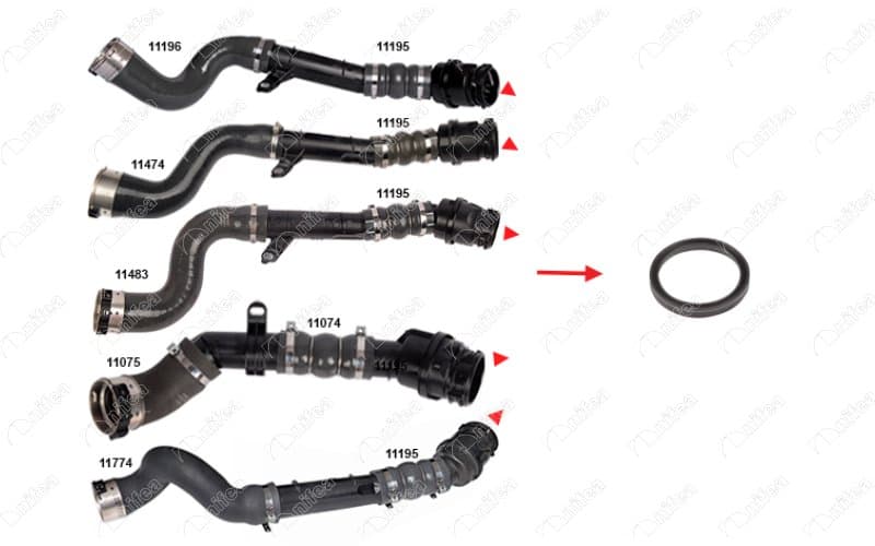 Turbosarj Boru Contası Renault Clio IV-Captur-Logan II-Sandero II-Dokker-Duster K9K 1.5dCi . Mercede S Citan OM607 W415