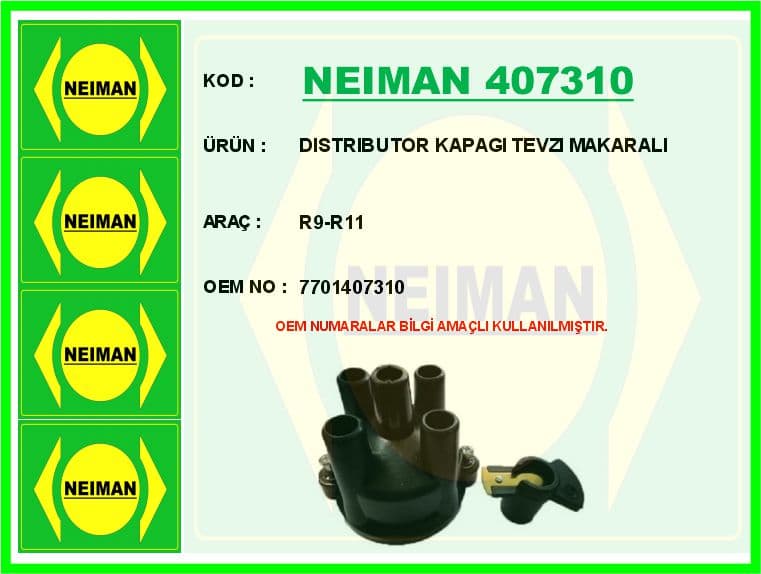 Distributor Kapağı Tevzi Makarali R9-R11