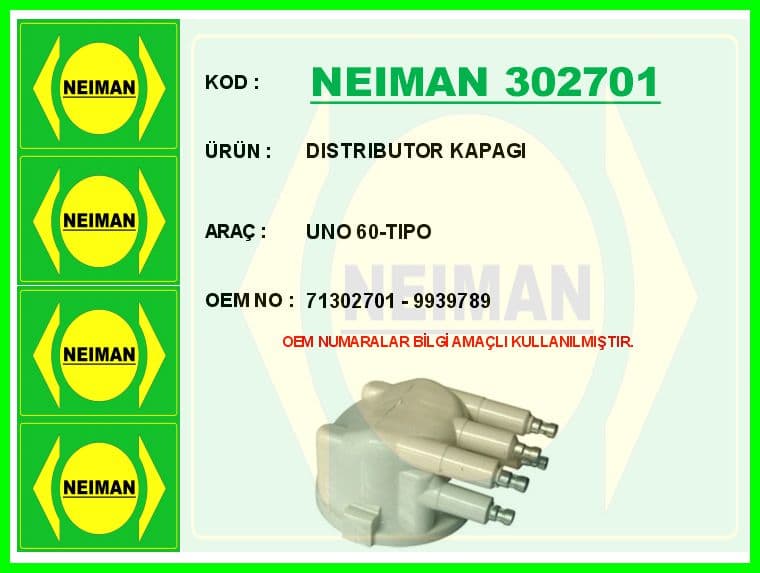 Distributor Kapağı Uno 60-Tipo